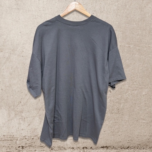 Port and Company Gray Shirt with Blue Graphic - Picture 2 of 3